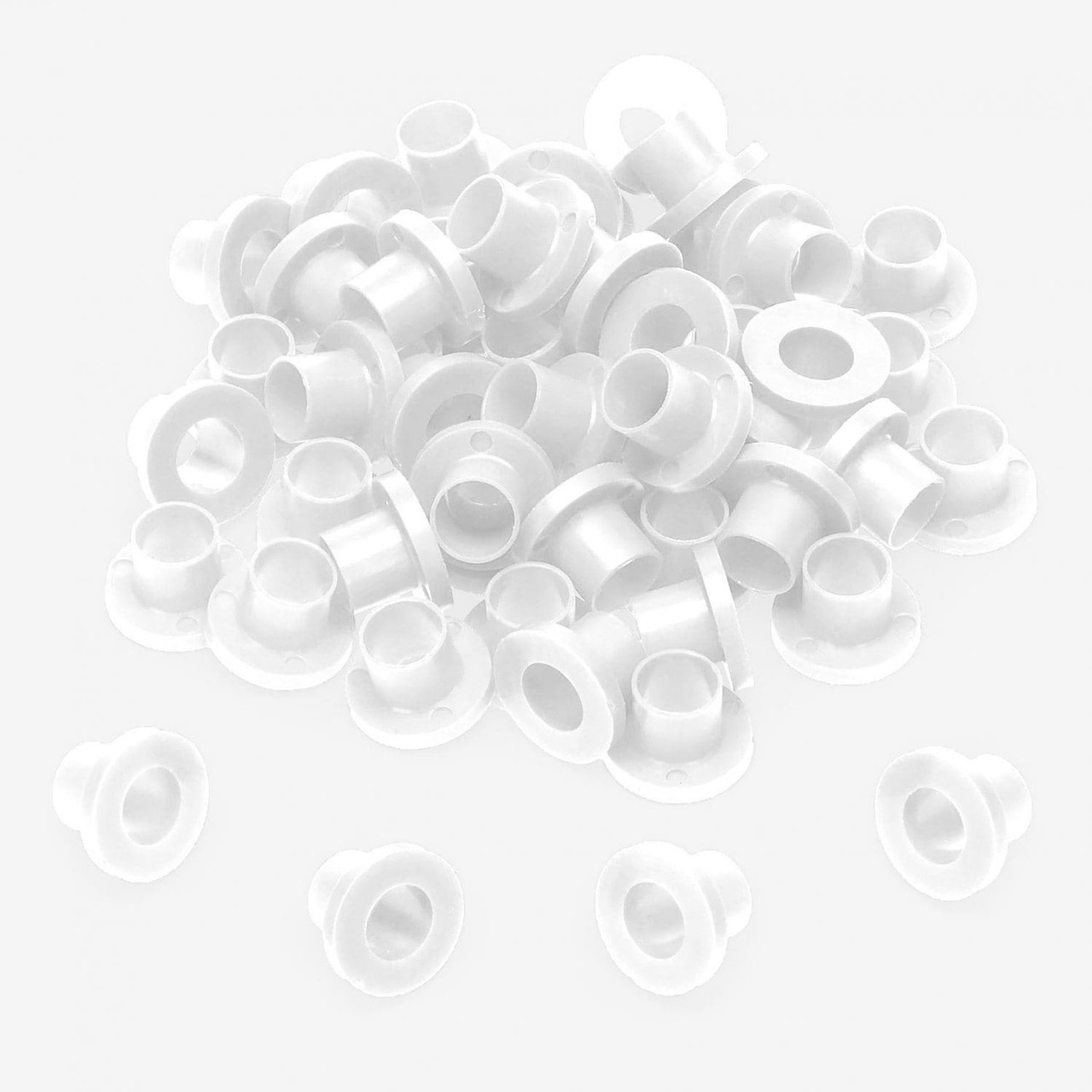 DANMAR 100 Pack Nylon Tension Rod Washers - White