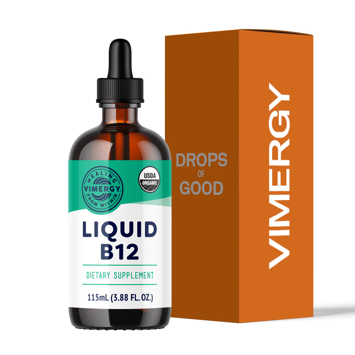 VIMERGY USDA Organic B12, 115 Servings – Supports Brain Energy
