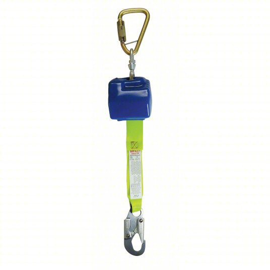 Condor 19F393 Self-Retracting Lifeline, Personal Fall Limiter, 8 Ft Web 310 Lb
