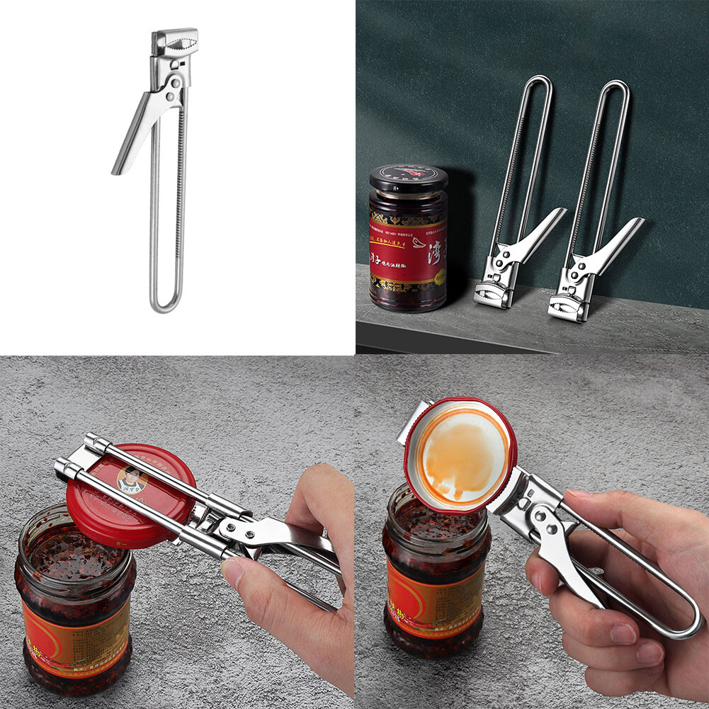 US 1 Pcs Adjustable Jar Opener Multifunctional Stainless Steel Can Lid Gripper