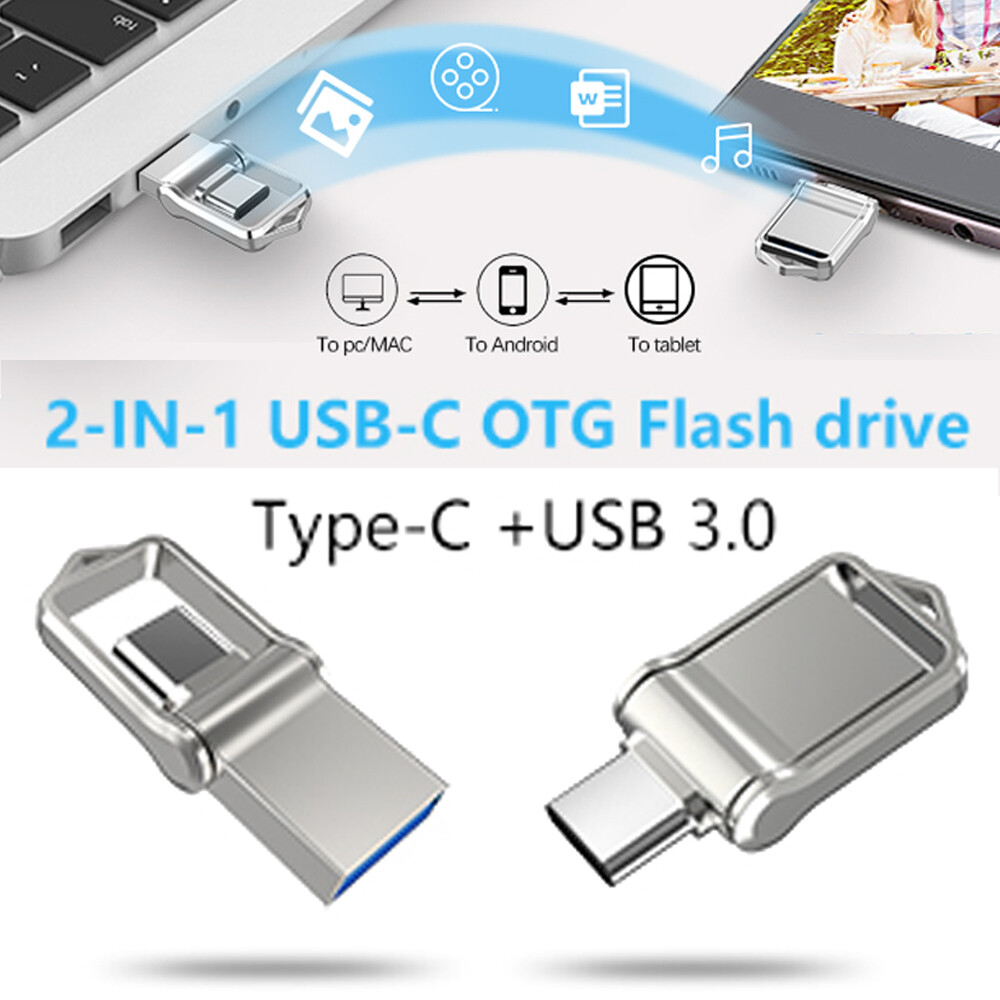 Mini USB 3.0 Type C Dual USB Memory Stick OTG Waterproof Flash Drive Thumb Drive