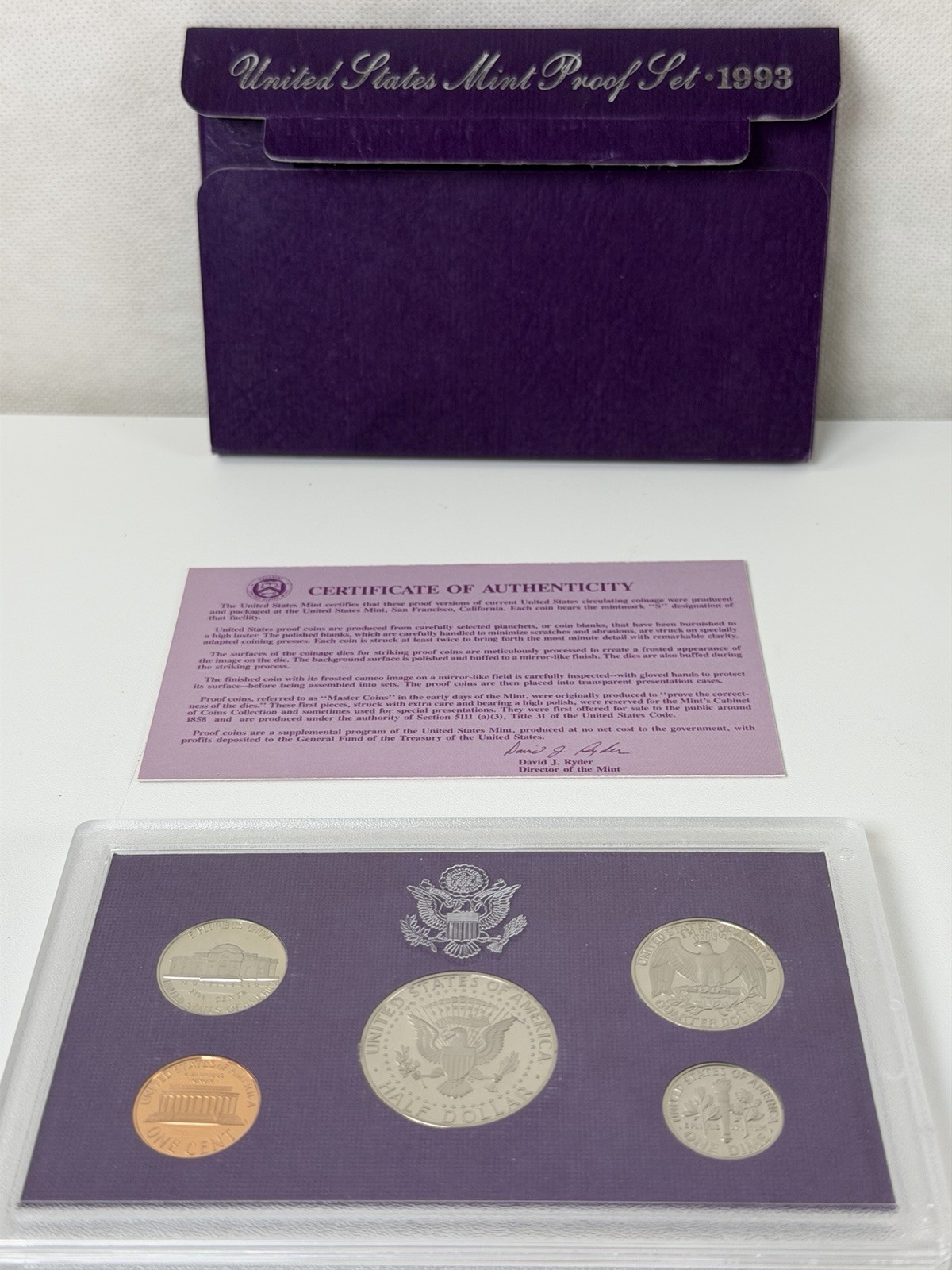1993 United States Mint Proof Set with Box & COA