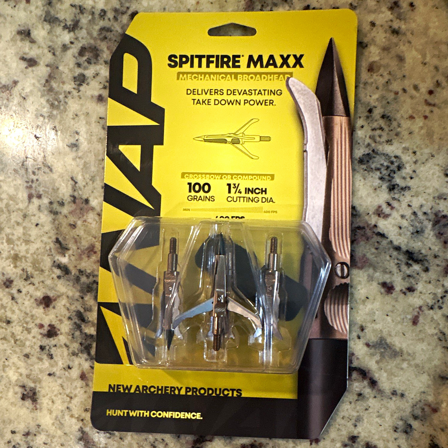 NAP Spitfire MAXX Mechanical Broadhead 100gr 1 3/4in Cut 3-Pack
