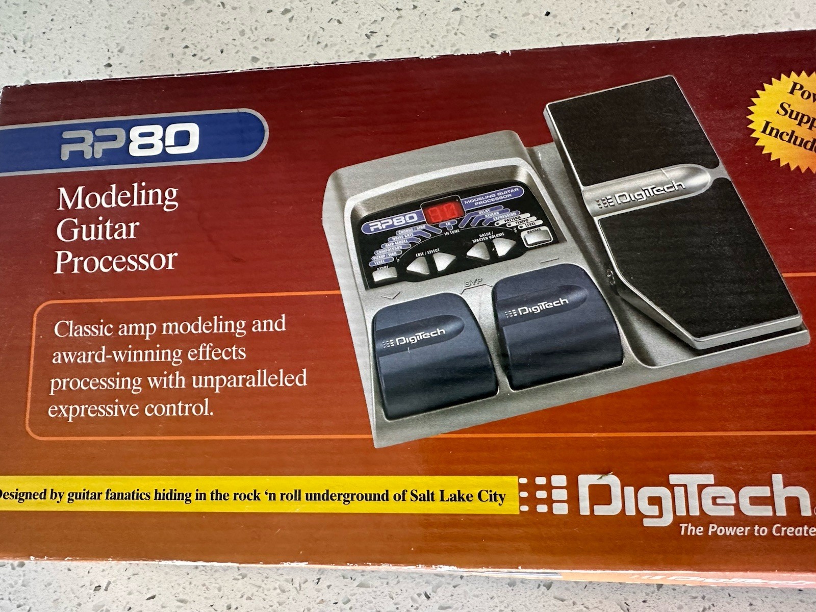 DigiTech RP80 Multi Effects Pedal Modeling Guitar Processor with power supply