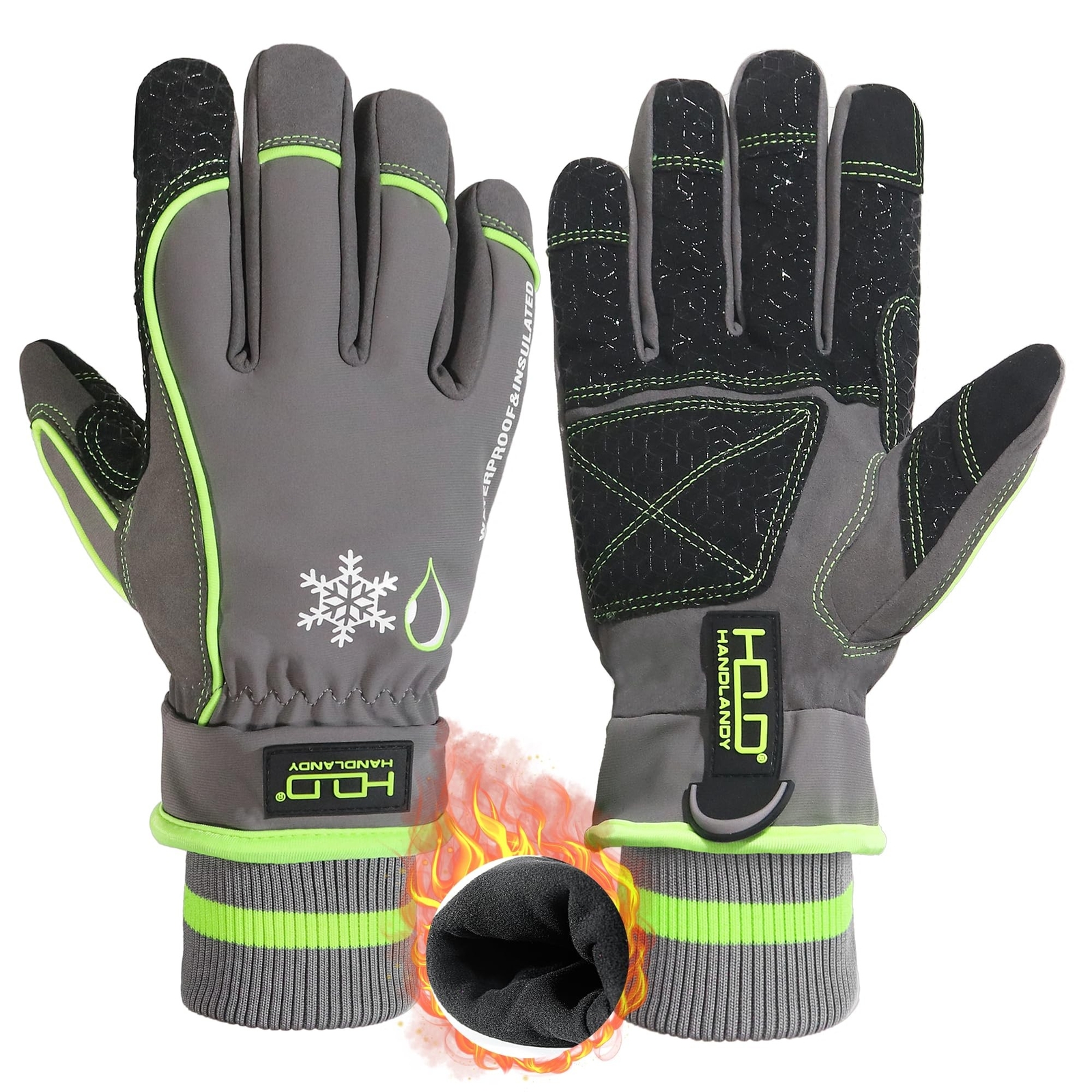 Cold Weather Work Gloves Winter Work Gloves Thermal Fleece Work Gloves Insula...
