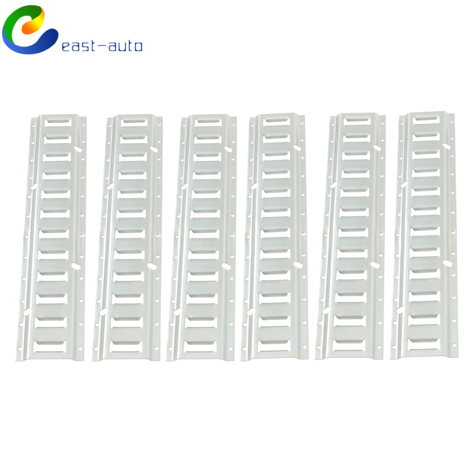 Silver Galvanized 6 Pack 2' E Track Rails For Motorcycle Cargo Trailer Truck Van
