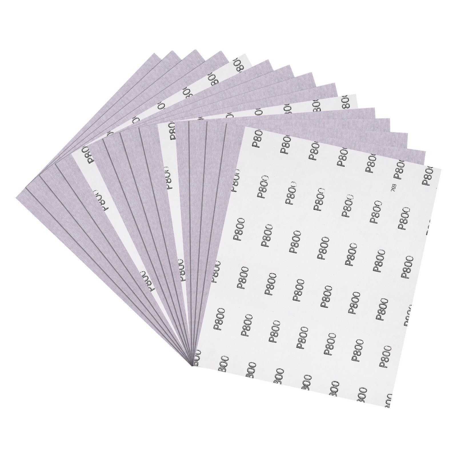 15pcs Sand Papers - [9 x 11 Inch x 800 Grits] Alumina Sandpaper Sheets Purple