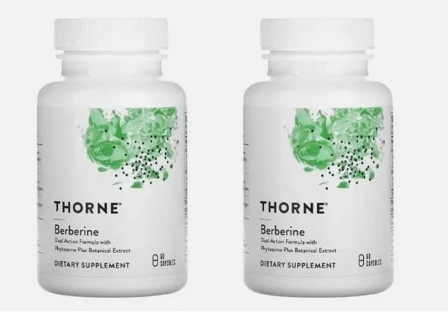 2 PACK Thorne Berberine Supplement 1000mg Dual Action Formula EXP 2027