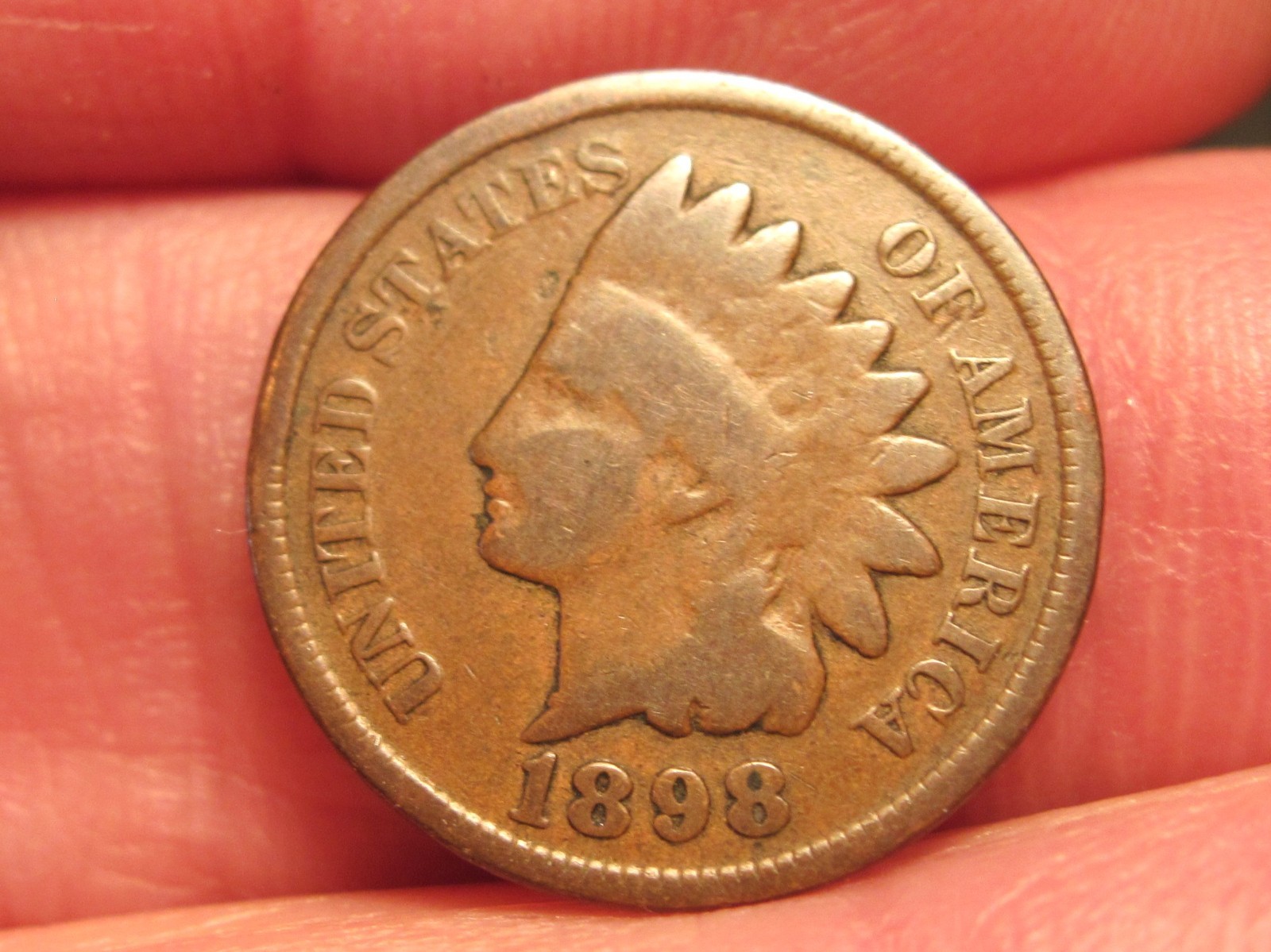 1898 INDIAN HEAD CENT, FREE SHIPPING. (#450E)