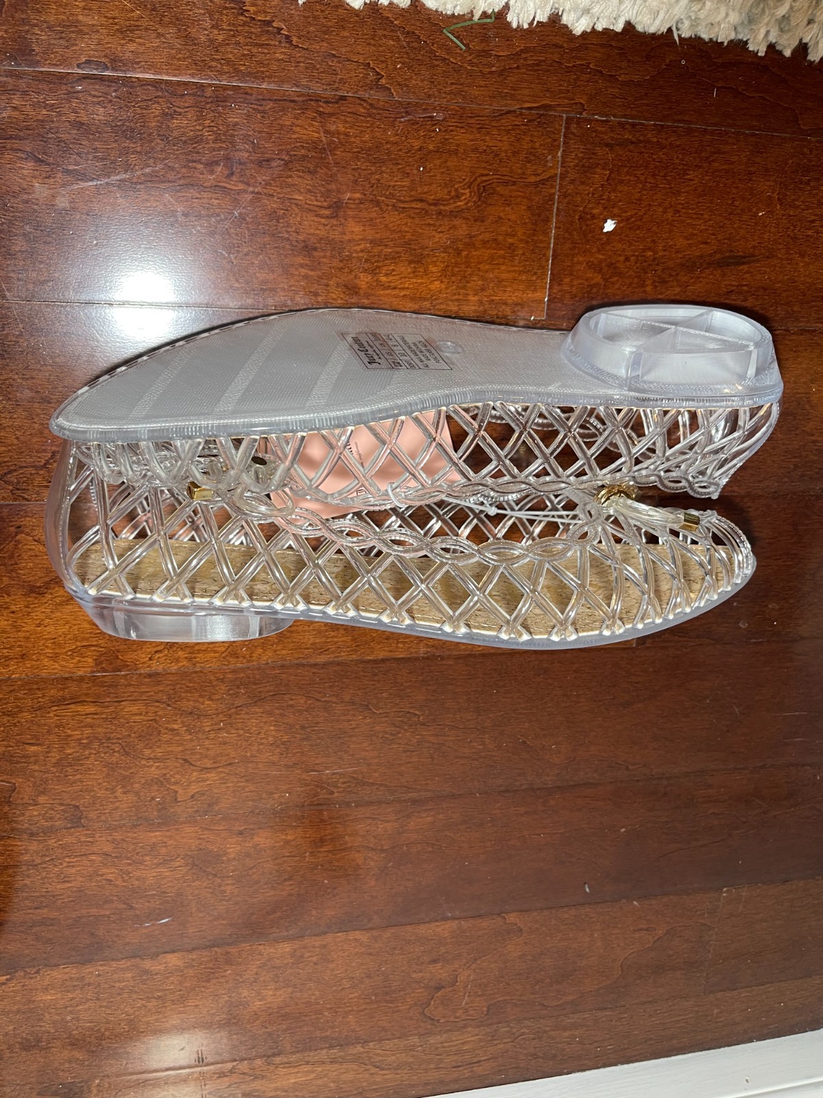 Juicy Couture Clear Jelly Ballet Flats Cork Insole Bow Charm Womens 10