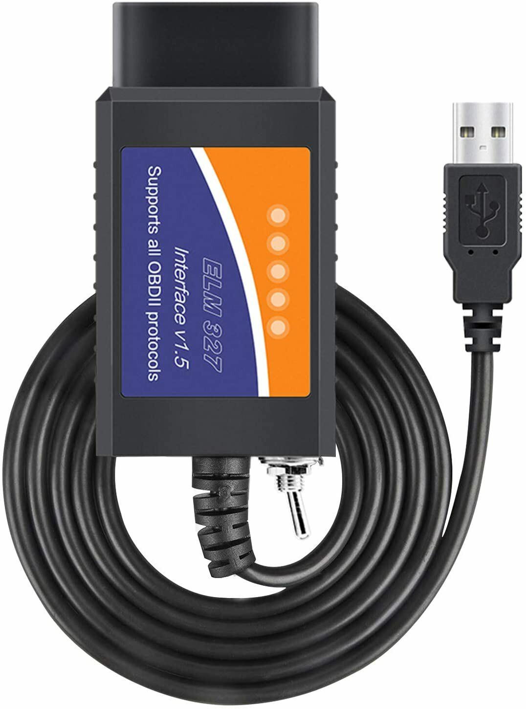 ELM327 V1.5 USB FORScan OBD2 Scanner Adapter for Ford Mazda Car and Light Truck