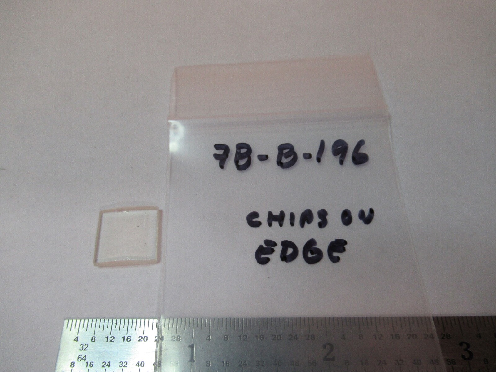 OPTICAL LENS RECTANGULAR PL-CX OPTICS chips on edge AS PICTURED &7B-B-196