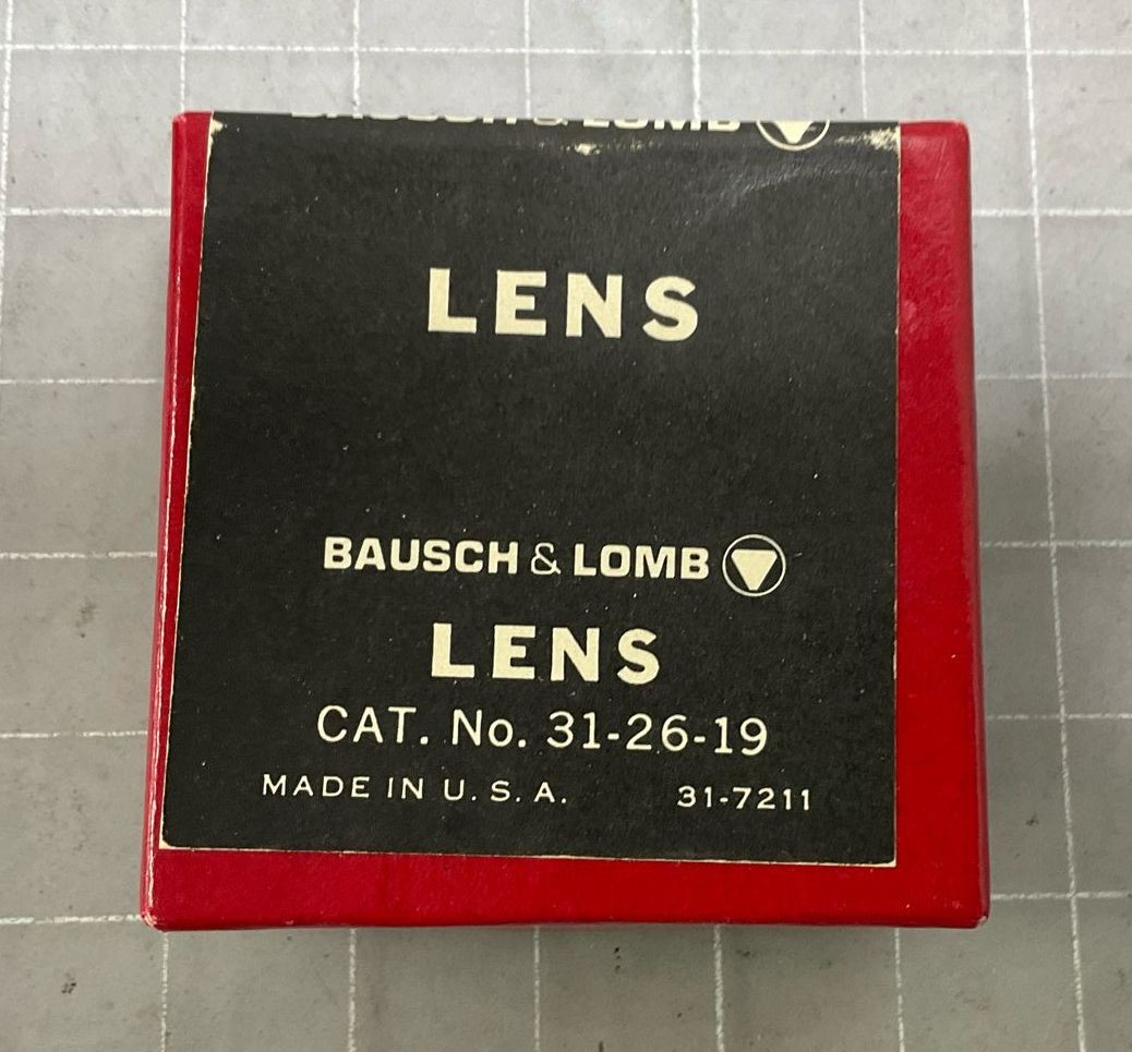 Bausch & Lomb Optical Lens Cat No. 31-26-19