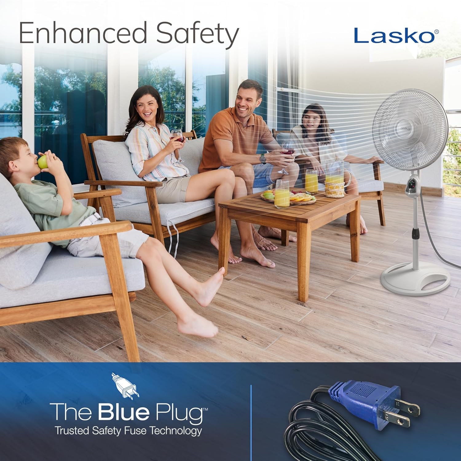Oscillating Adjustable Pstal Stand Fan with Timer and Remote for