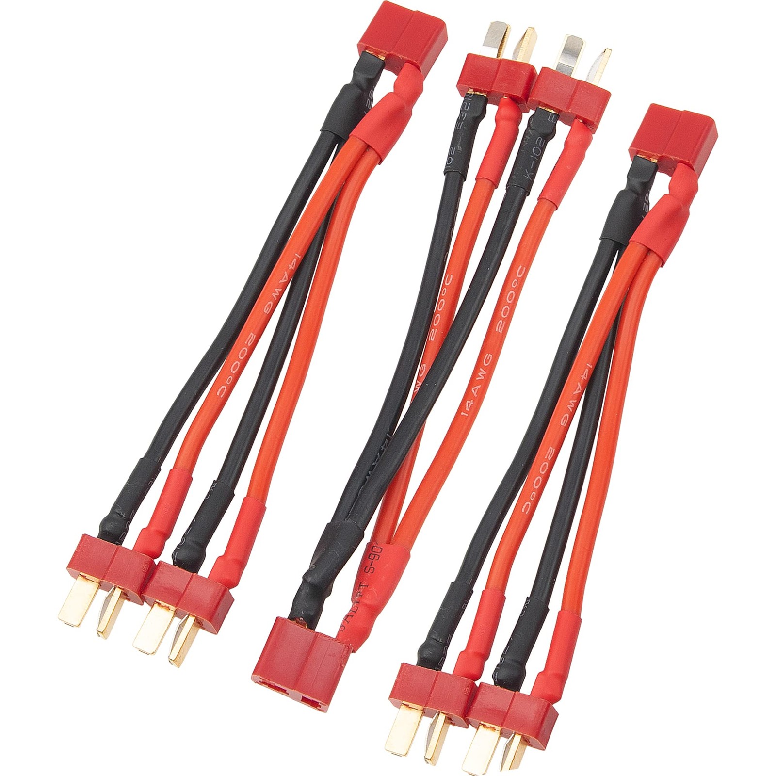 T Plug 14 AWG Soft Silicone Wire Parallel Y Splitter Harness Cable Adapter 3 PCS
