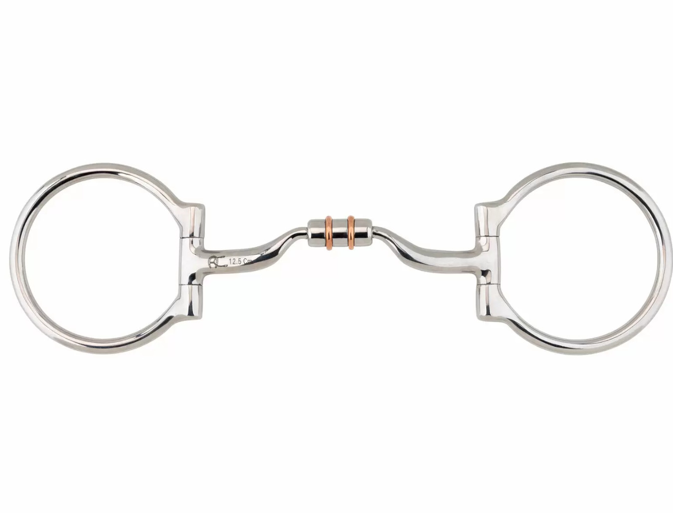 NY Tack Western D Ring Low Port Copper Roller Snaffle Horse Bit
