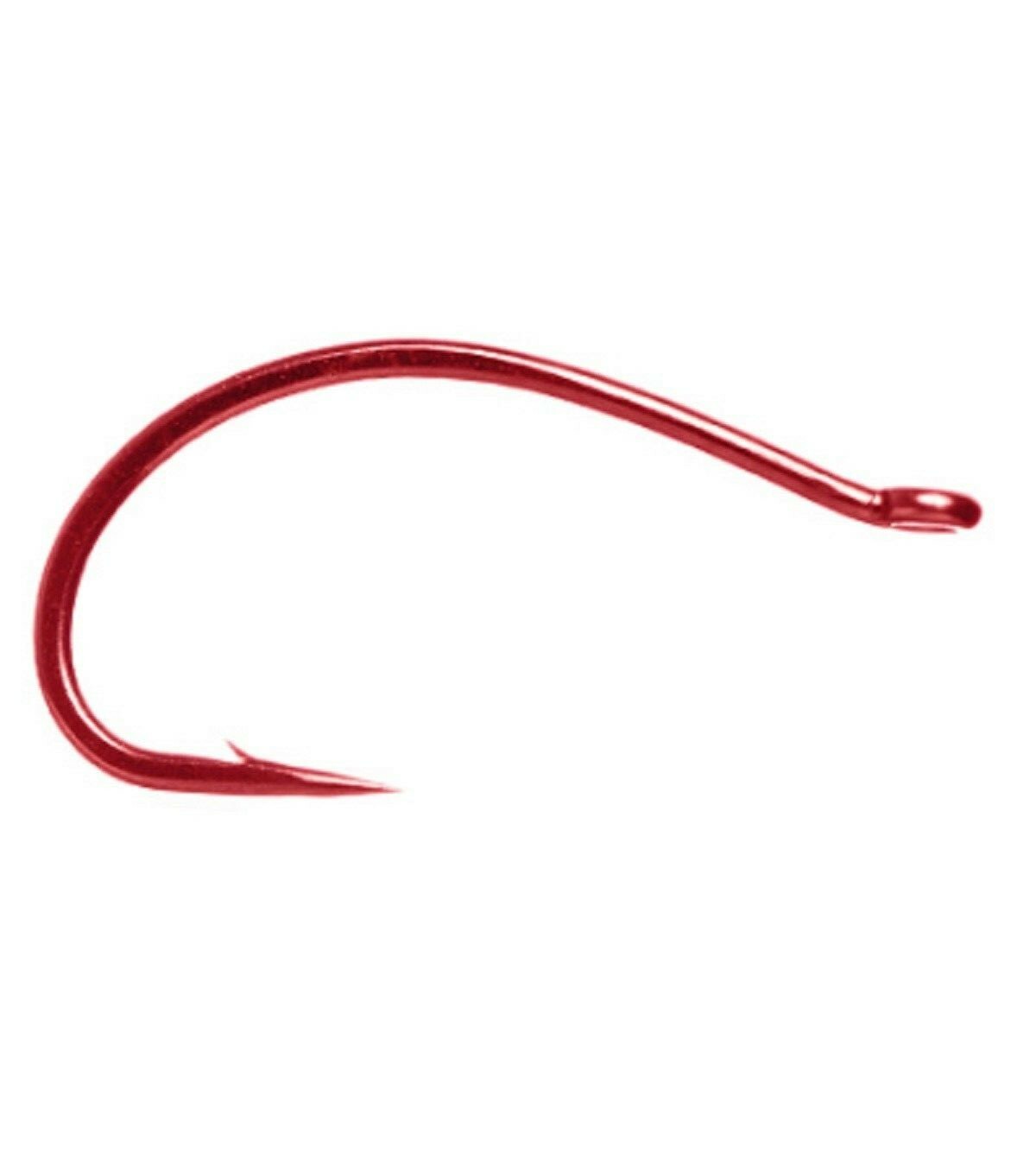 DAIICHI 1153 -- RED -- Heavy Wide Gap Shrimp Scud Hook Fly Tying Hooks - 25 pack