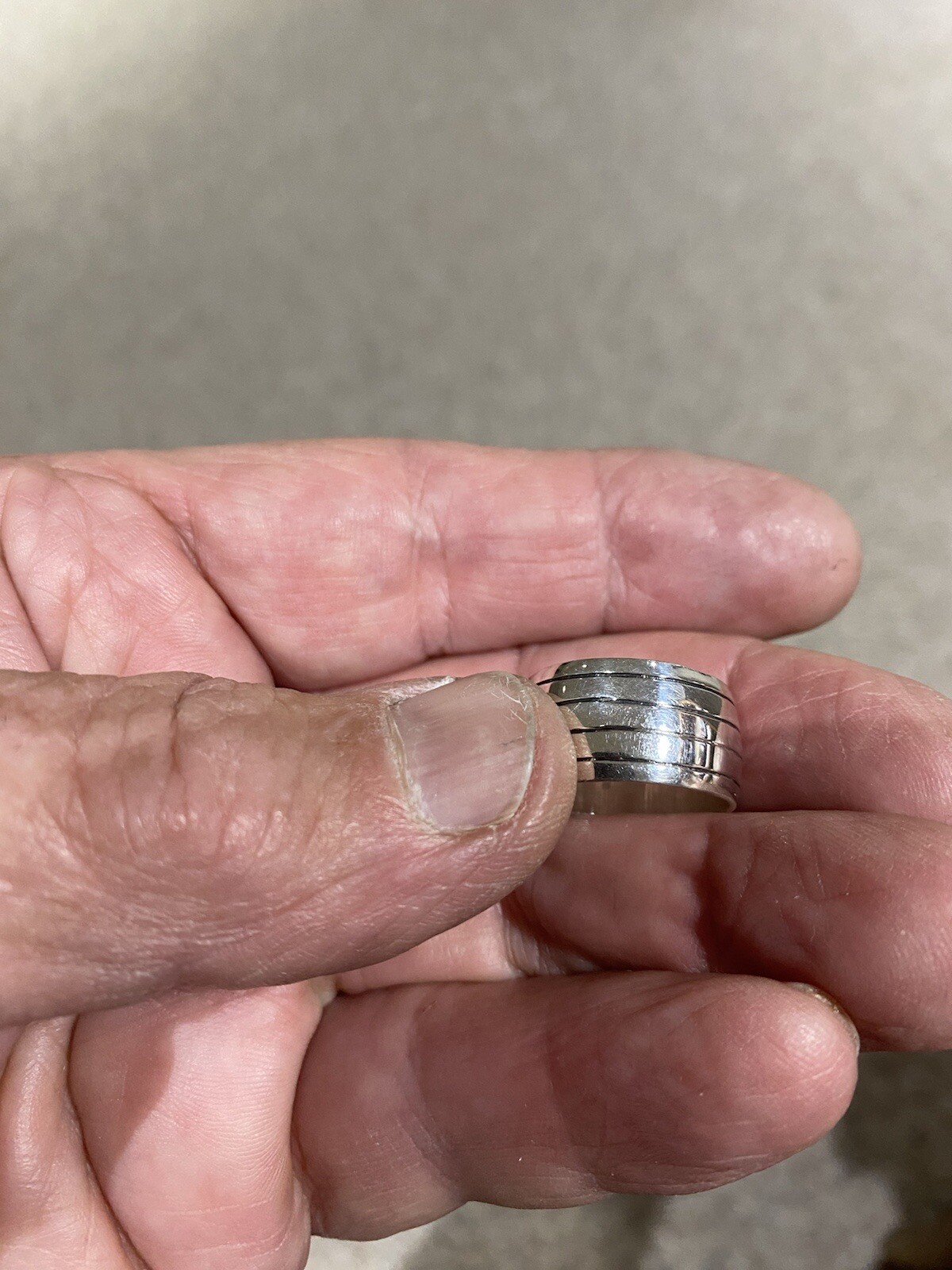 Wide Band Sterling Silver