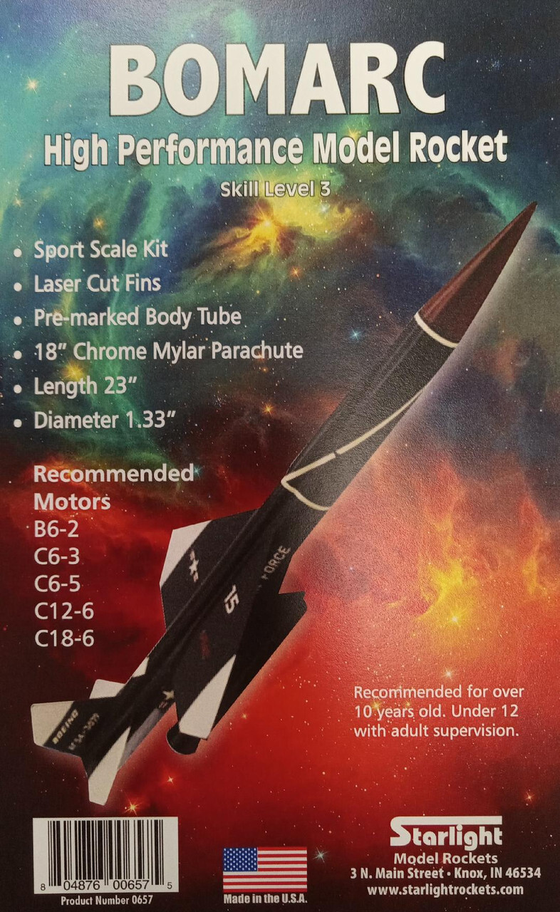 Starlight Flying Model Rocket Kit Bomarc  STR 0657
