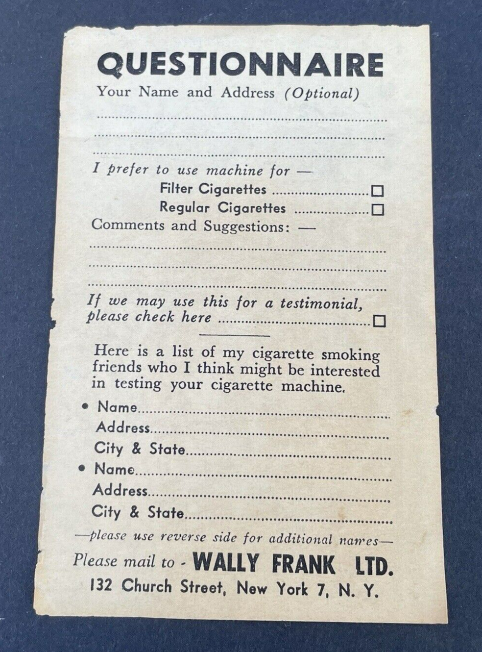 Vtg RIZLA Filter Tips Cigarette Rolling Machine ZIG ZAG Papers WALLY FRANK Box