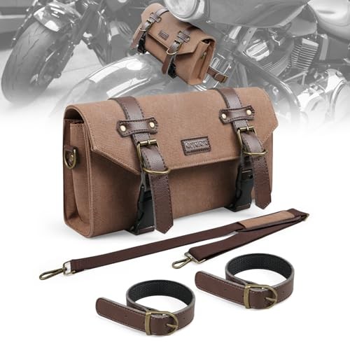 Motorcycle Handlebar Bag Universal Canvas Motorcycle Tool Bag for Front Fork