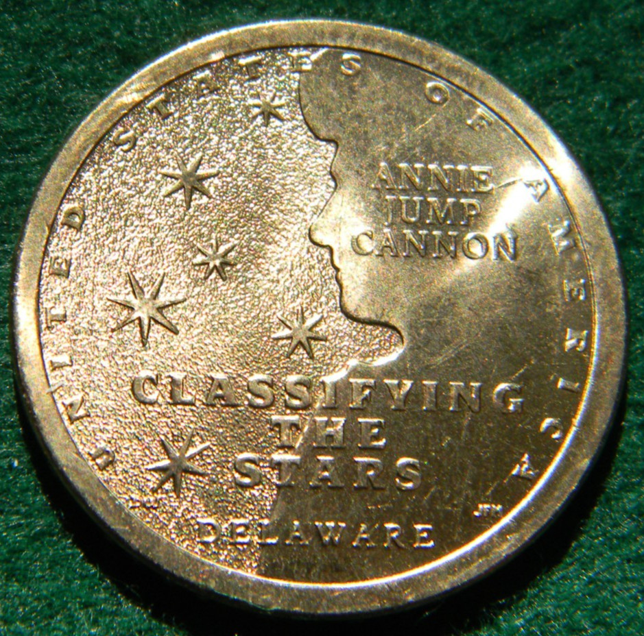 2019-P DELAWARE CLASSIFYING THE STARS INNOVATION DOLLAR UNCIRCULATED COIN 2019P