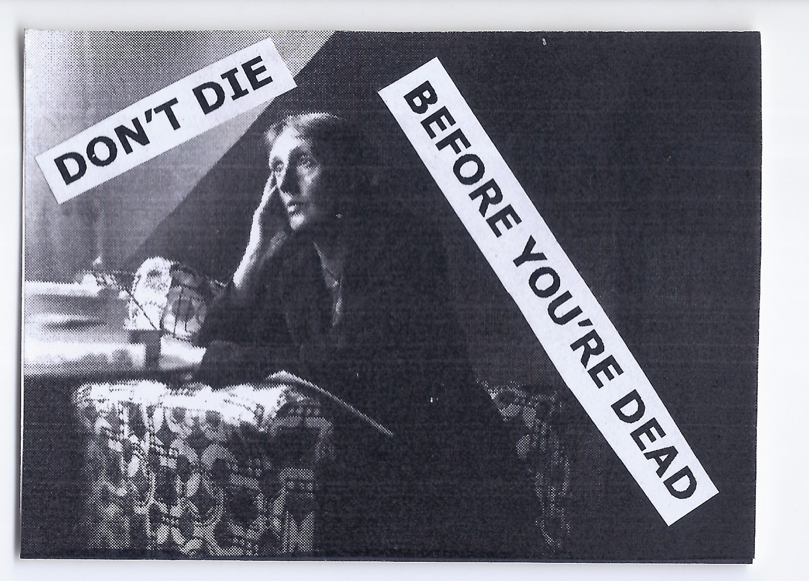 Don't Die Before You're Dead #2 - Virginia Woolf - ACEO OOAK Art Literature