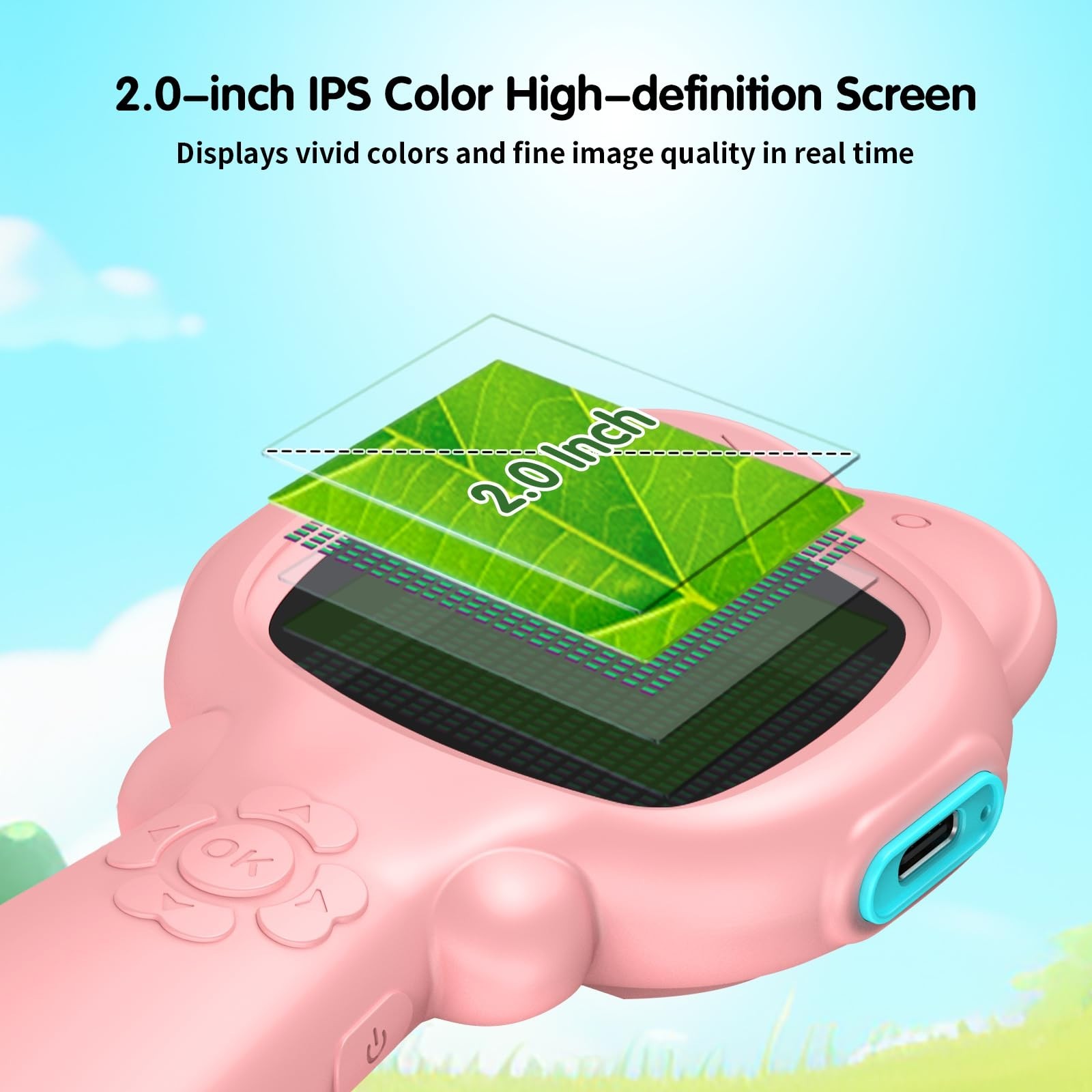 Microscope for Kids, Mini Portable Handheld Microscope with 500X Magnification,