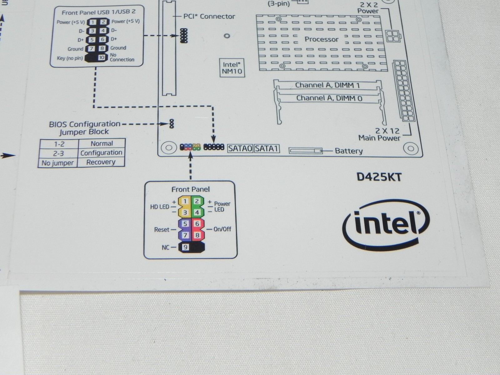 SUPERLOGICS Model SL-1U-A25-GC Rack Mount D425KT Computer System Processor Contr