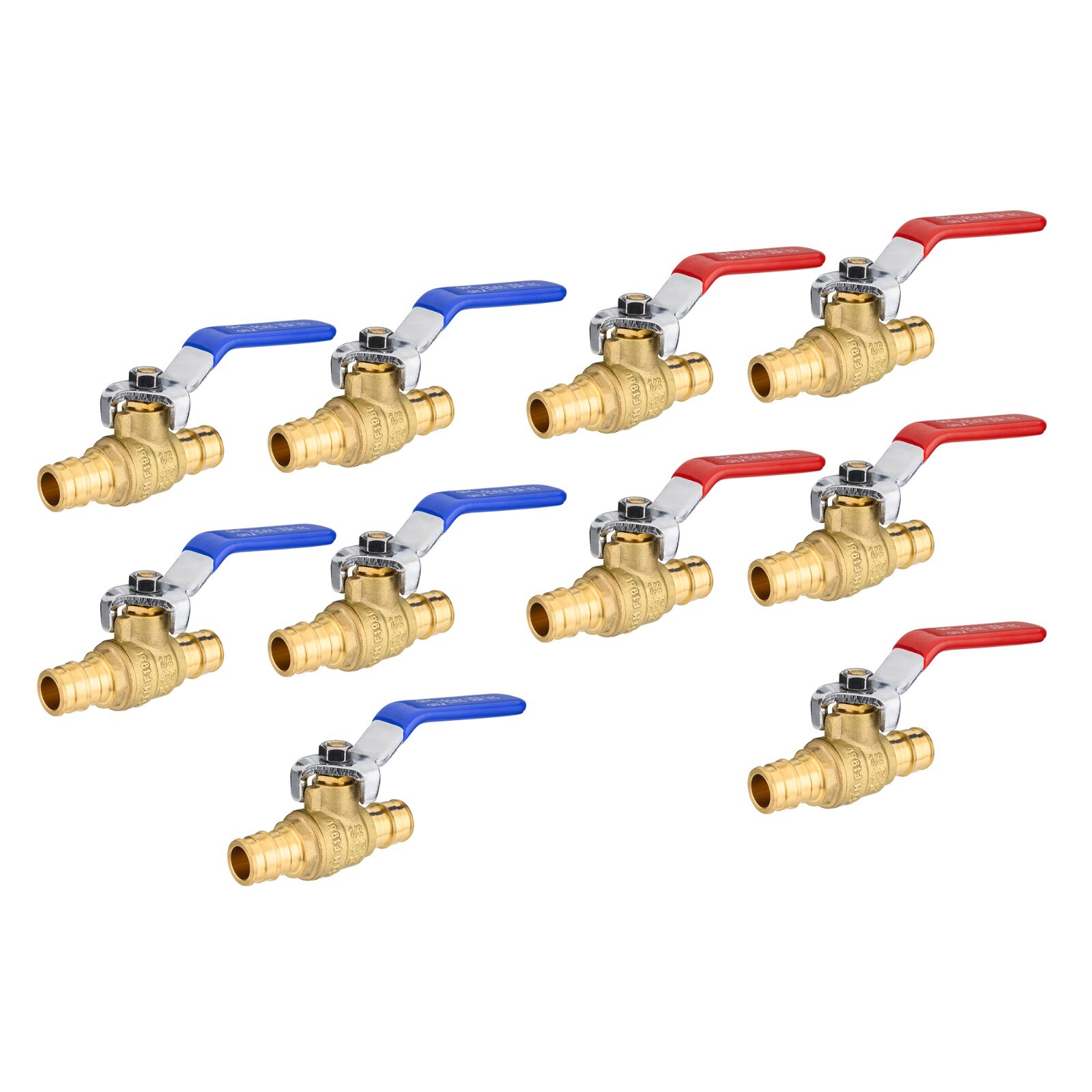 EFIELD 10 PCS Pex-A Expansion 3/4 Inch Full Port  shut off Stop Brass Ball Valve