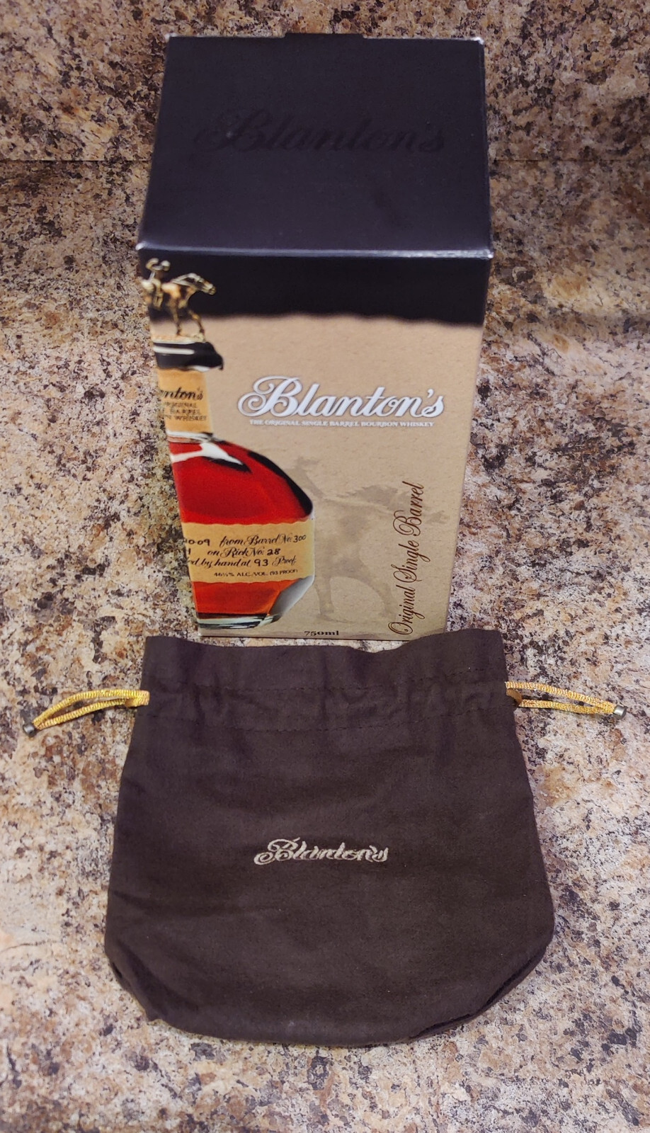 Blanton’s The Original Single Barrel Bourbon Whiskey box & bag - 750 ml size