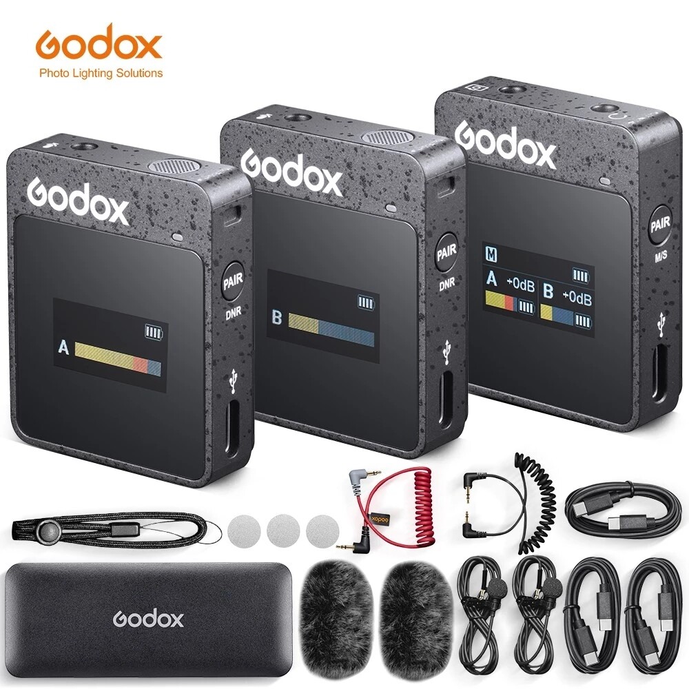 Godox MoveLink II M2 2.4g Wireless Lavalier Omnidirectional Microphone System