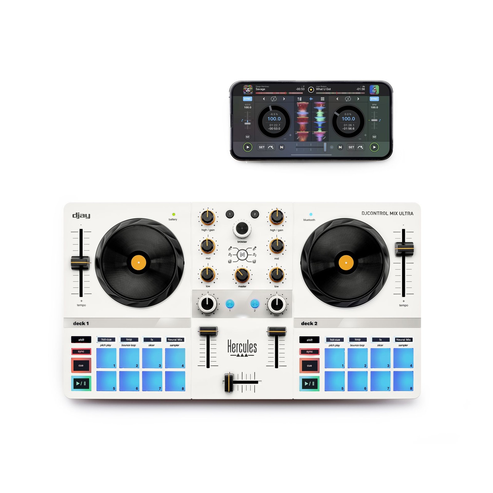 Hercules DJControl Mix Ultra – Mobile DJ Controller for Smartphones