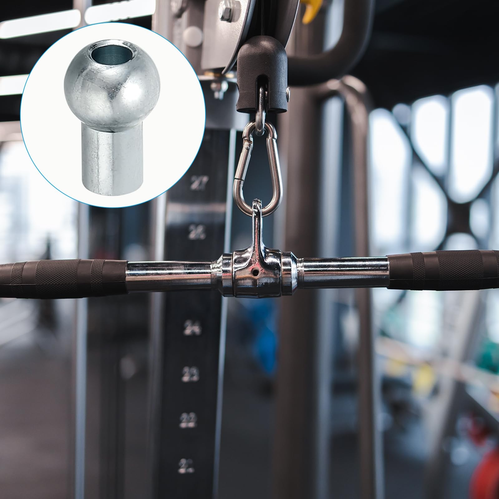 Cable Ball Stopper, 5pcs Gym Machine Accessories for 5mm Silver