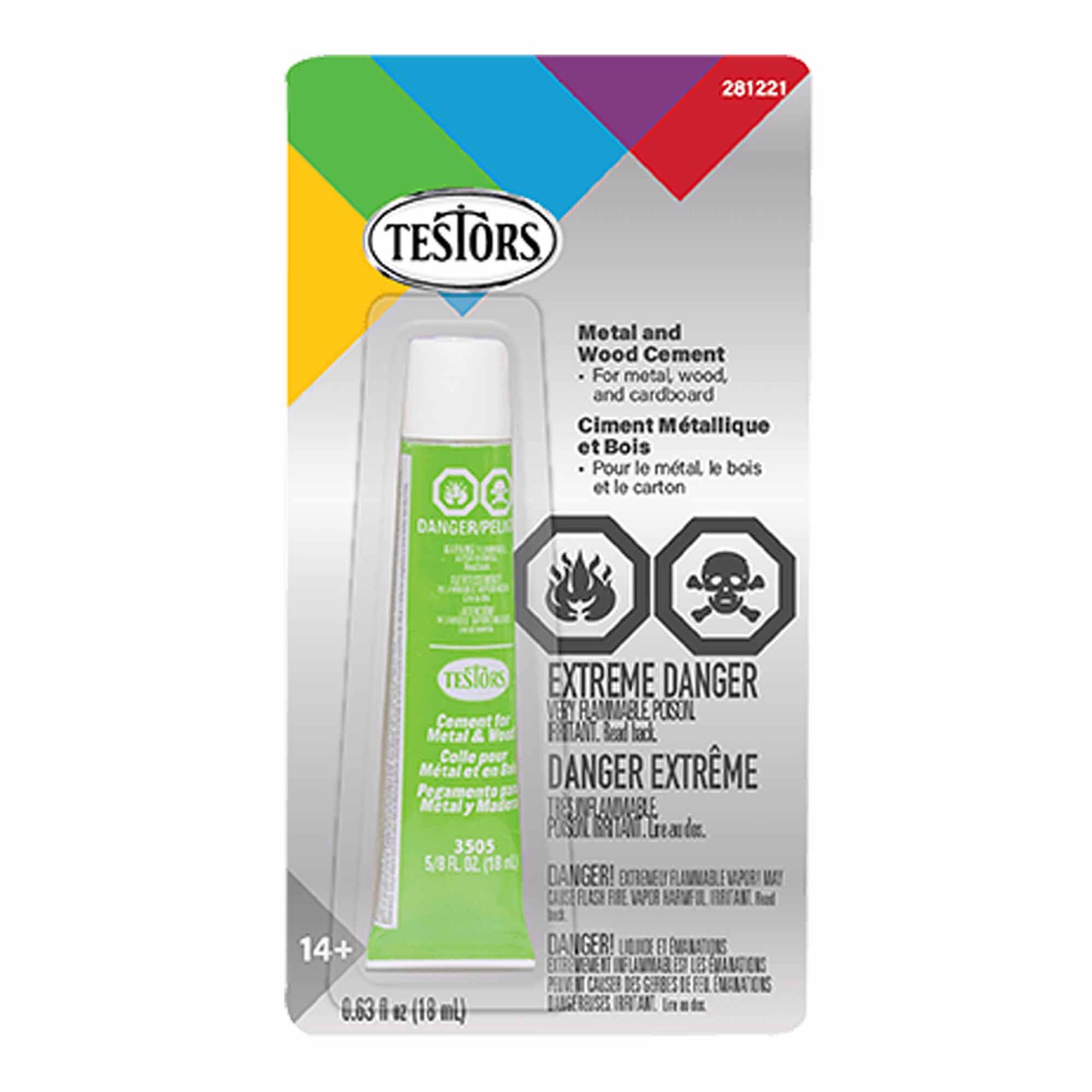 Testor Corp. Cement for Metal and Wood 5/8 oz TES281221 Misc. Adhesives Fillers