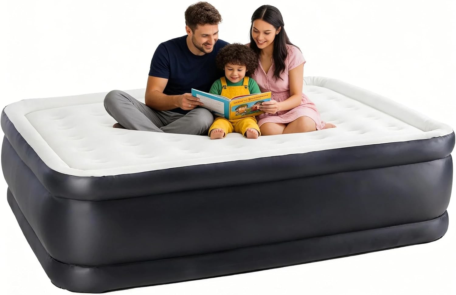 16" High Loft Queen Mattress & Quick Inflator - Ultimate Camping Comfort