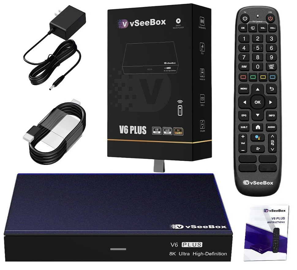 vSeeBox V6 Plus Android Streaming Box 8K Ultra HD For Home Entertainment Voice