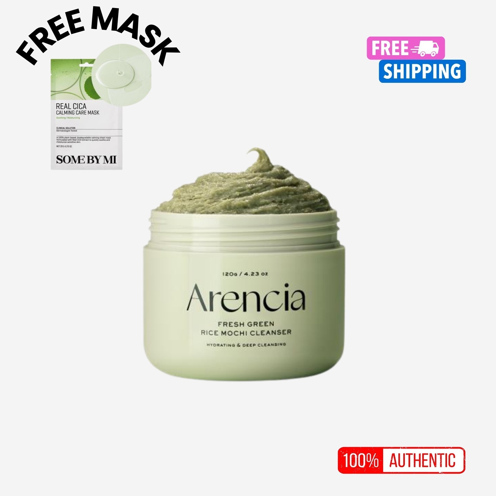 ARENCIA Fresh Green Rice Mochi Cleanser 120g-US SELLER