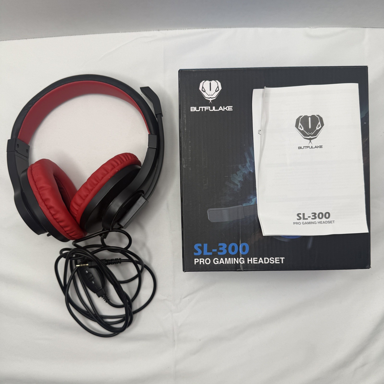 Butfulake SL300 Pro-Gaming Headset, Blue, Wired Headset, Tested