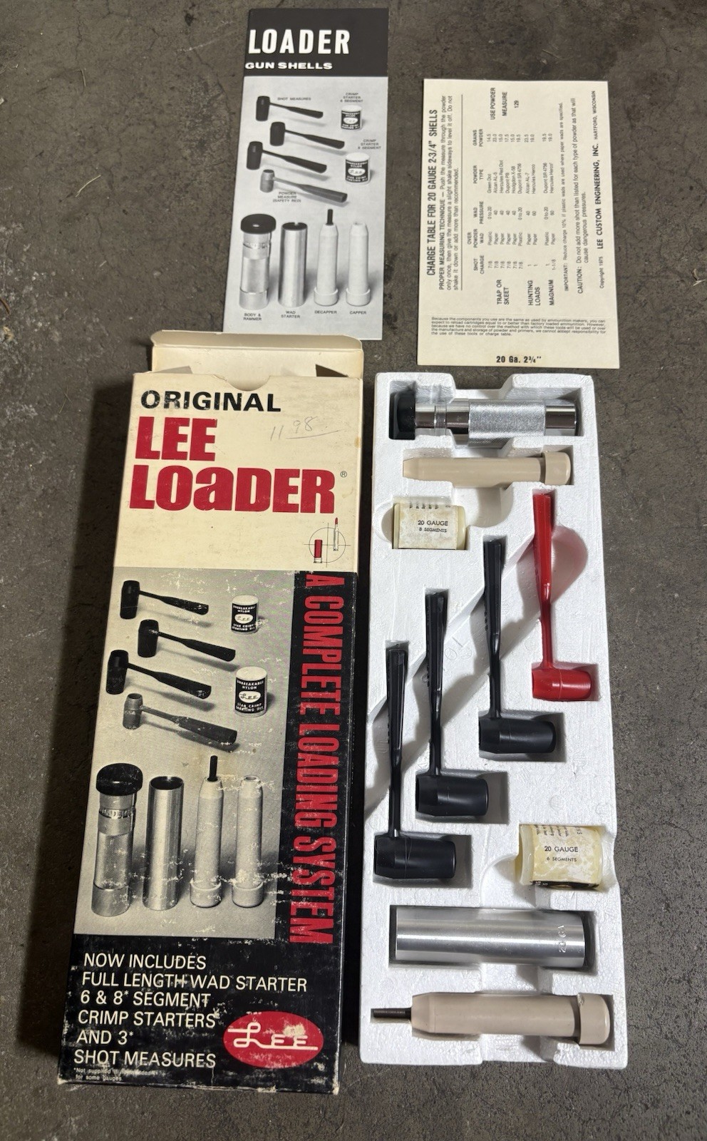 Vintage Original Lee Loader Handloader for 20 ga 2 3/4 inch Shells