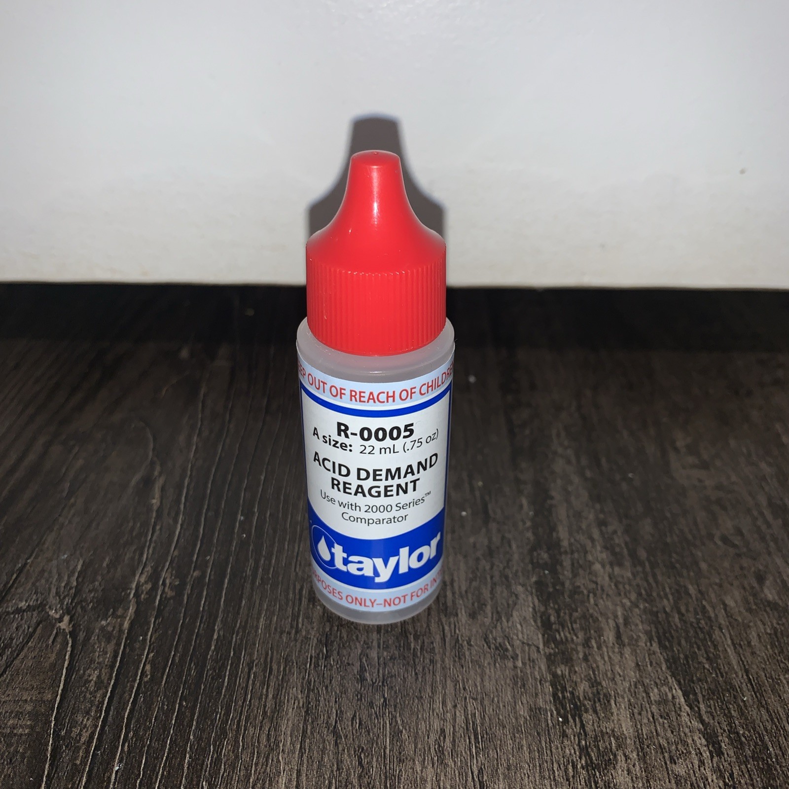 Taylor Tech. R-0005 Acid Demand Reagent Pool Water Test Drops .75oz/22mL btl