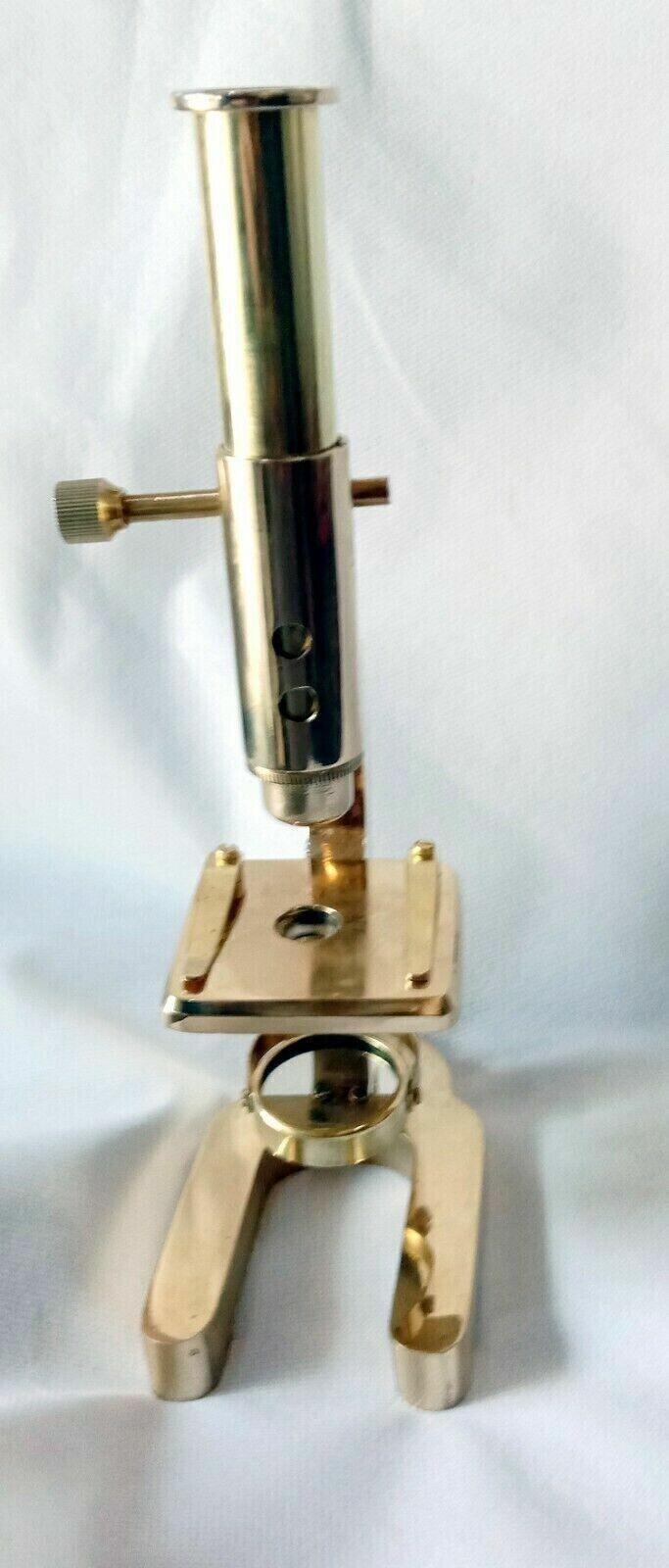 Antique Vintage Solid Brass Microscope Student Microscope 7 Inch