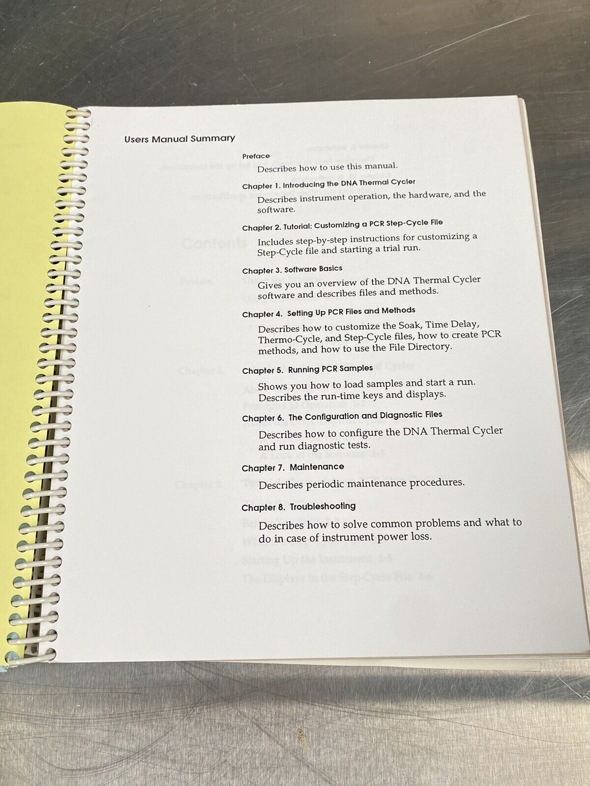 Perkin Elmer DNA Thermal Cycler - Instructions Manual / Guide / Book