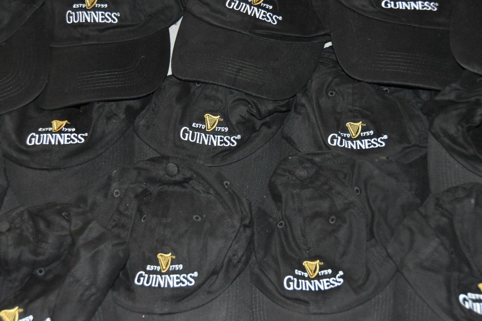 Promo Guinness Logo Baseball Dad Hat Cap Adjustable Hook Loop Beer Irish Black