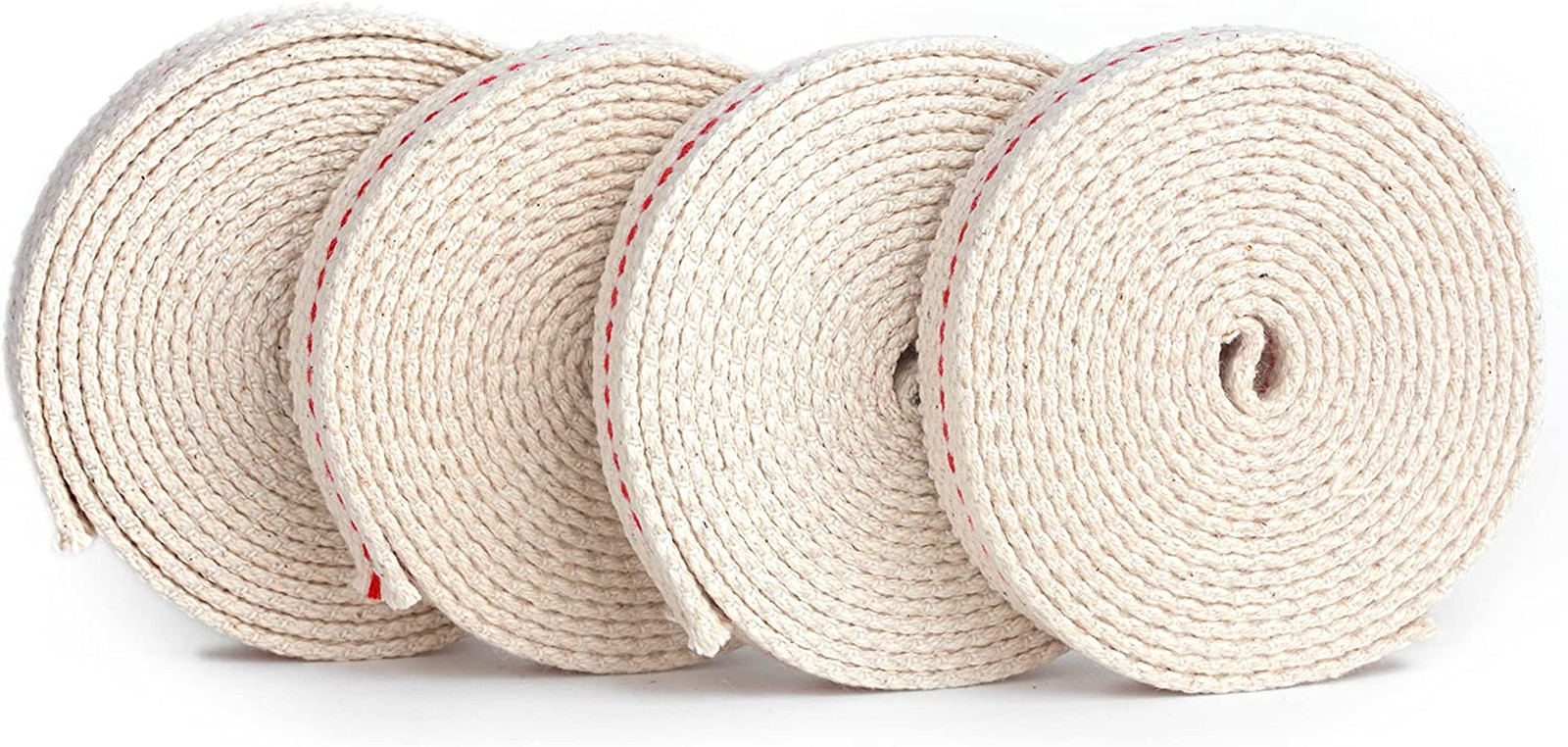 26 Foot /4 Rolls Oil Lamp Wick, 1/2 Inch Oil Lantern Wick, Flat Cotton Wick, Oil
