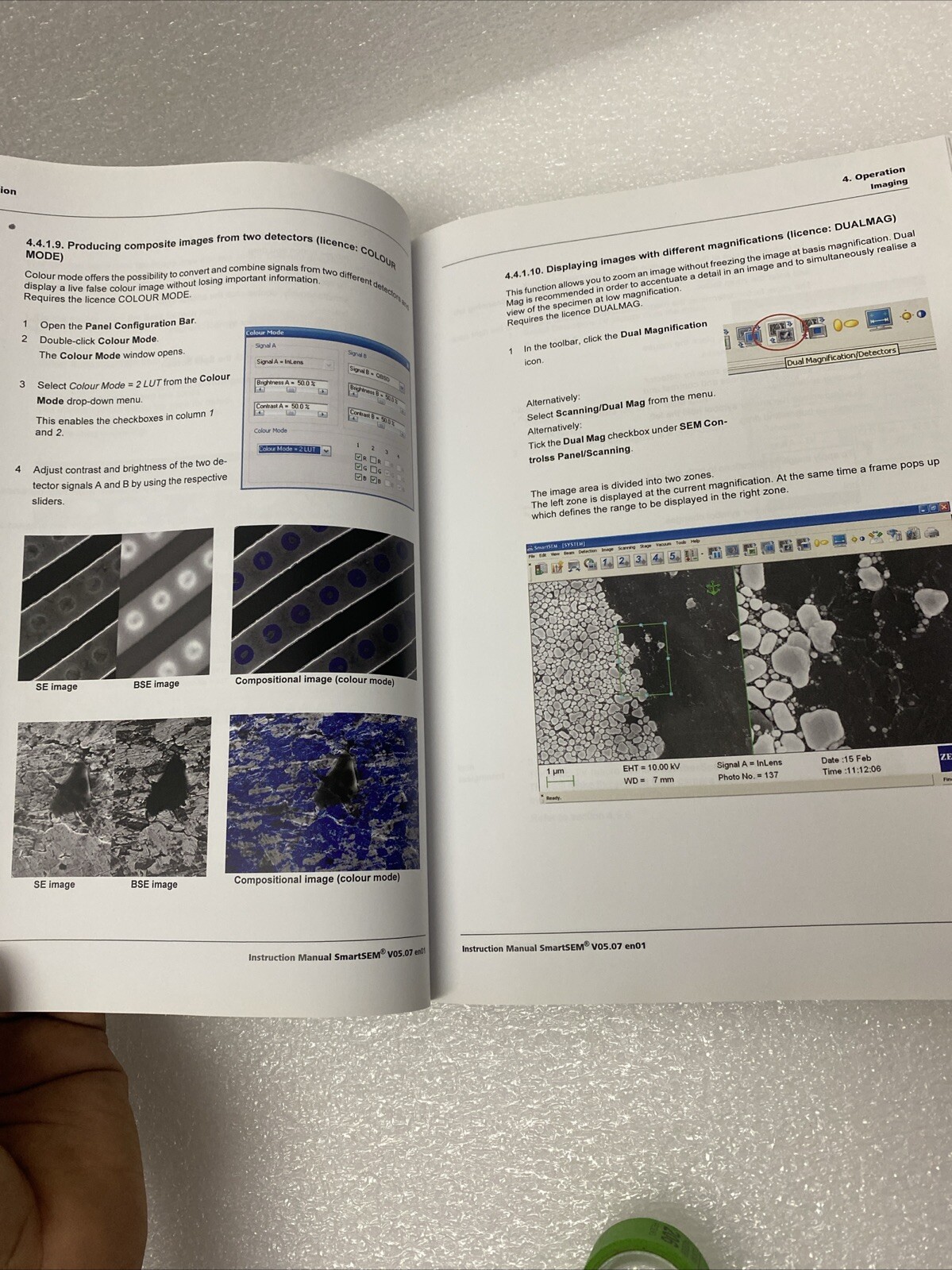 Zeus’s Software Manual Smart SEM V05.07 Operating Software For Scanning Electron