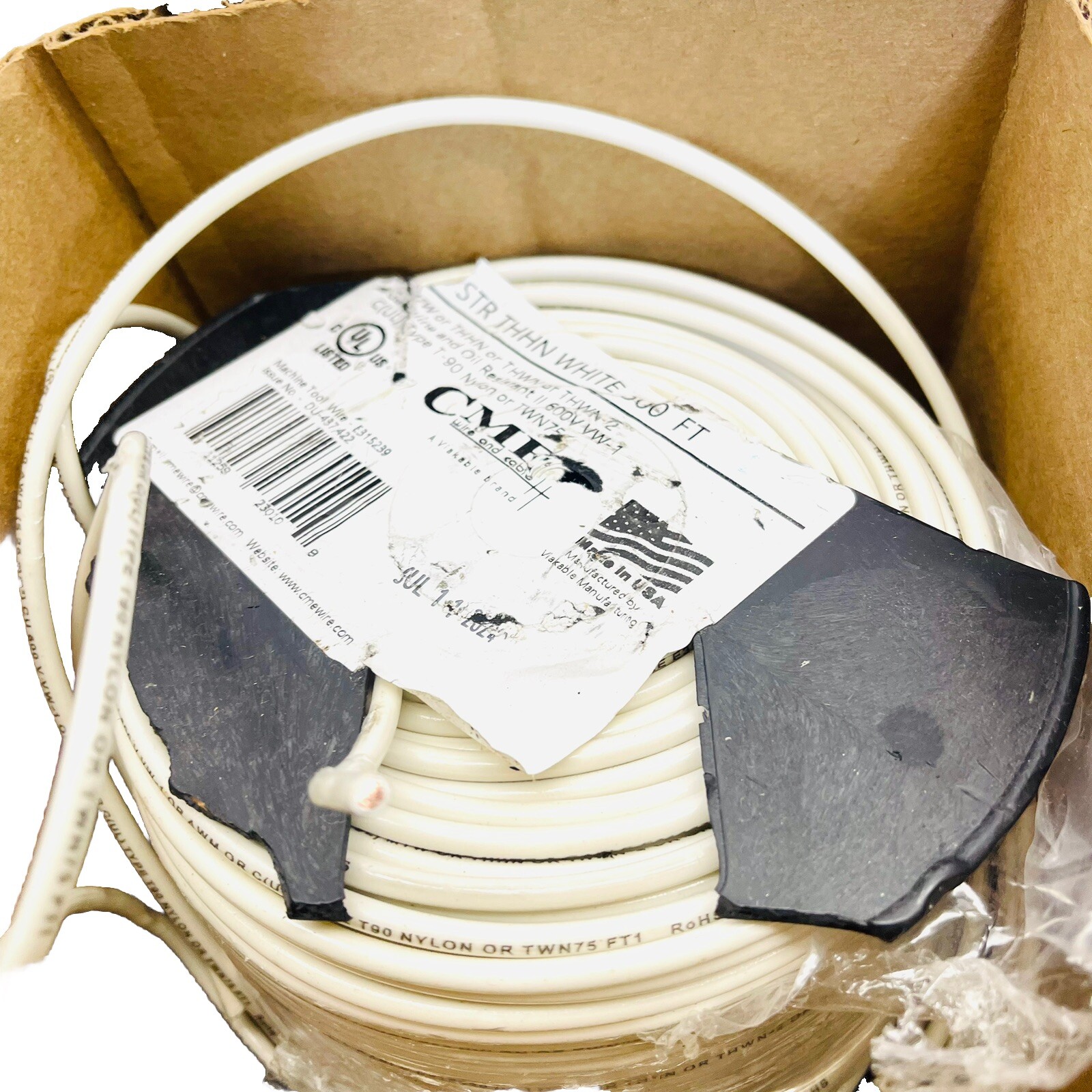 MACHINE TOOL WIRE E315238 / DU-437 WIRE 600V WHITE 500FT