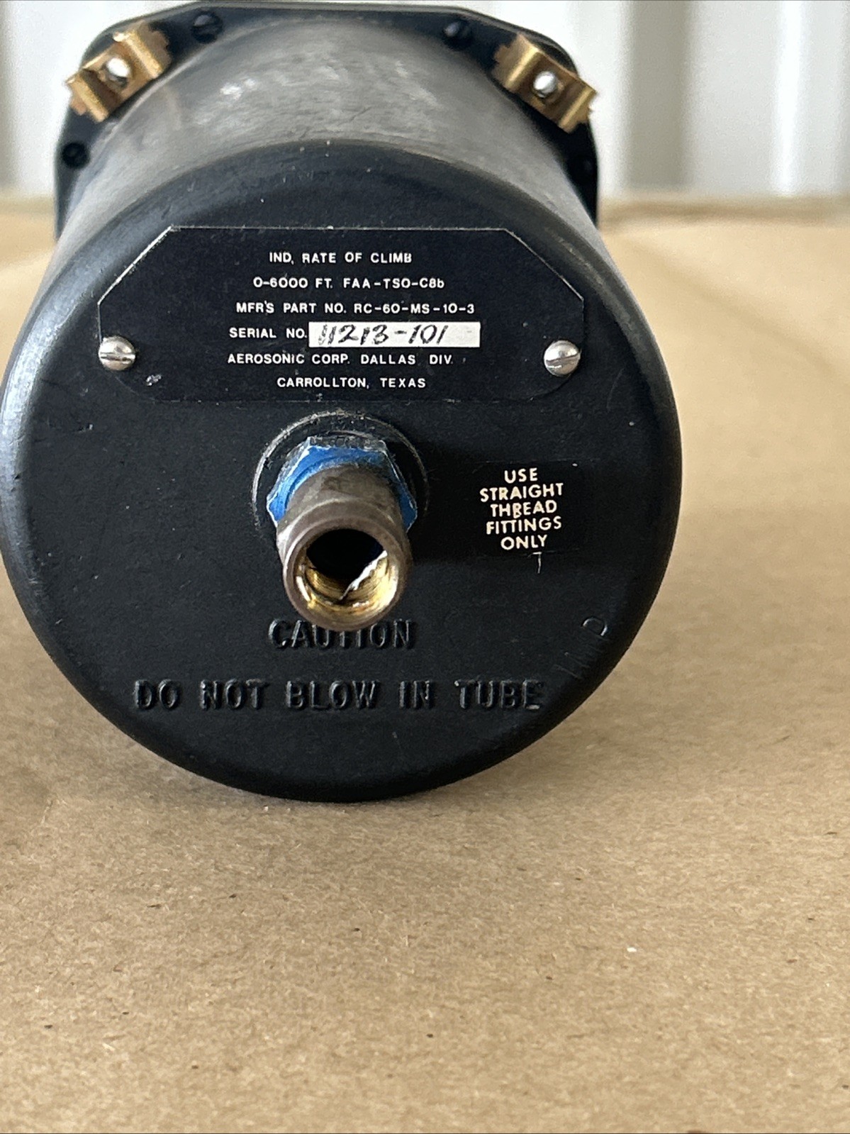 Aerosonic Corp. Rate of Climb Indicator Gauge Aviation