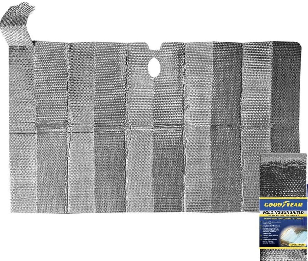GOODYEAR UNIVERSAL WINDSCREEN FOLDING COMPACT SUN SHADE CAR WINDSHIELD WINDOW