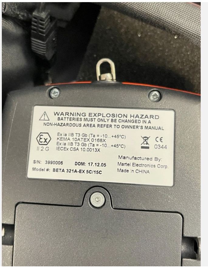 MARTEL ELECTRONICS BETAGAUGE MODEL Beta 321A-EX 5C-15C(A3)